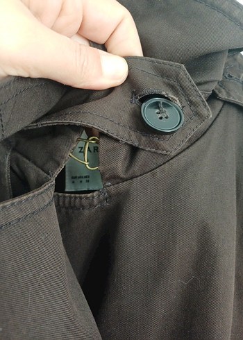 Düğmeli Kahverengi Midi  Kadın Trençkot - Görsel 4