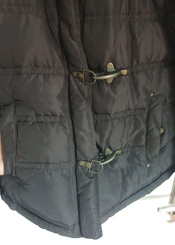 Kahverengi Kürklü Midi Kadın Kışlık Mont - Görsel 4