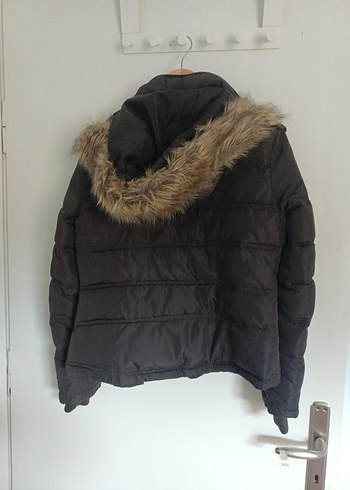 Kahverengi Kürklü Midi Kadın Kışlık Mont - Görsel 7