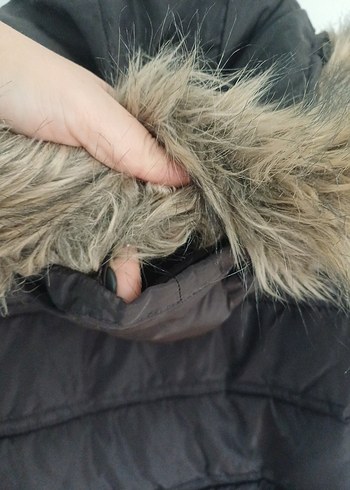 Kahverengi Kürklü Midi Kadın Kışlık Mont - Görsel 8