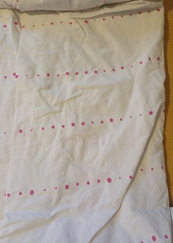Beyaz ve Pembe Noktalı fitted carsaf - Görsel 3