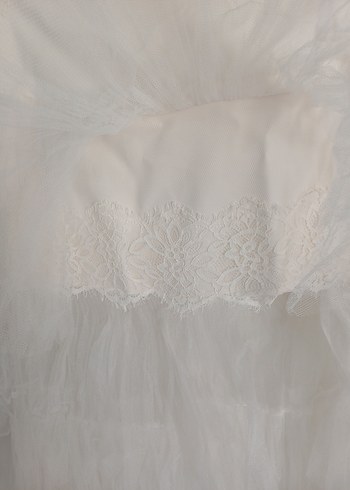 Beyaz Gotik Midi etek - Görsel 4