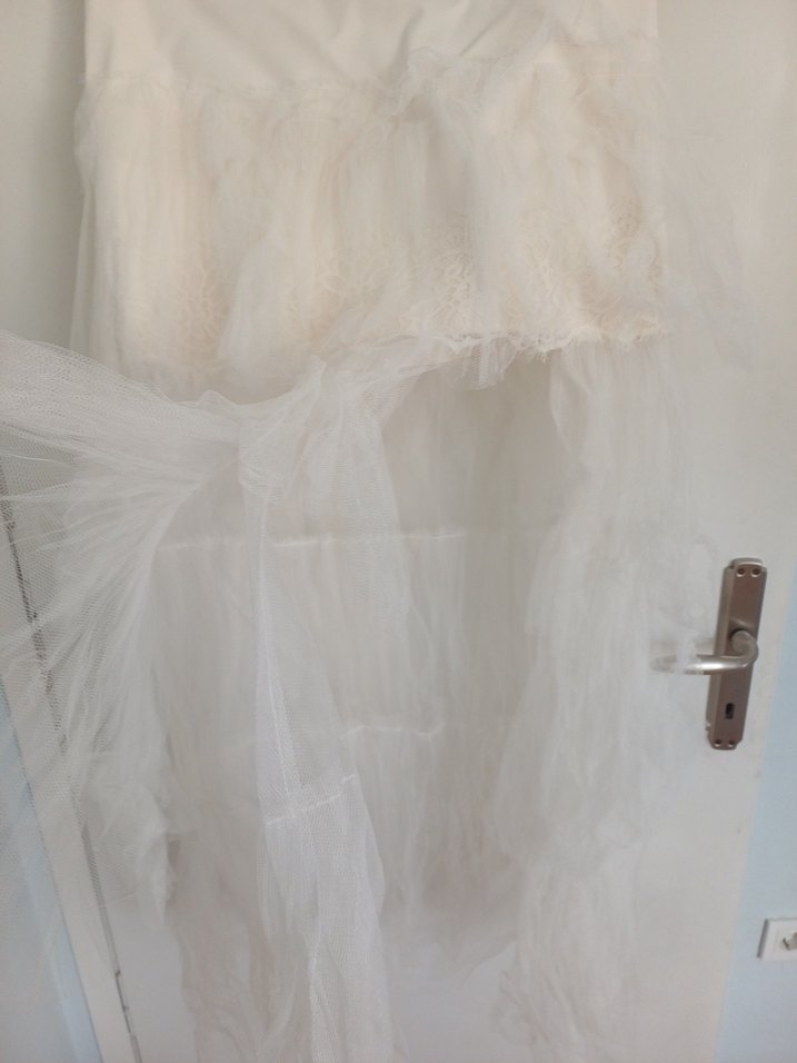 Beyaz Gotik Midi etek - Görsel 3