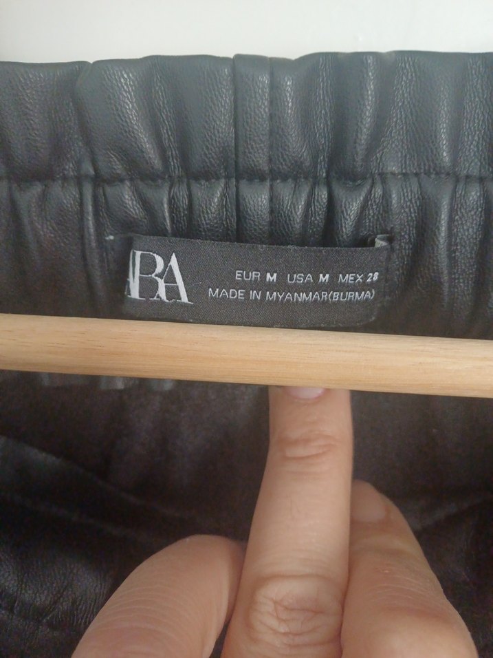 Düğmeli Siyah Midi Keten Uzun Etek - Görsel 3