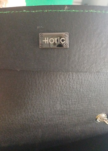 Zincir Detaylı Yeşil Deri Kadın Çanta - Görsel 4