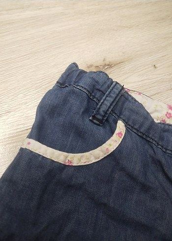 Soo be Düğmeli Mavi Denim Kız Şortu