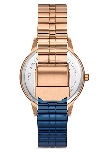Beden Commes Çelik Çift Renk Kordon Rose Gold Mavi Renk Kadın Klasik K
