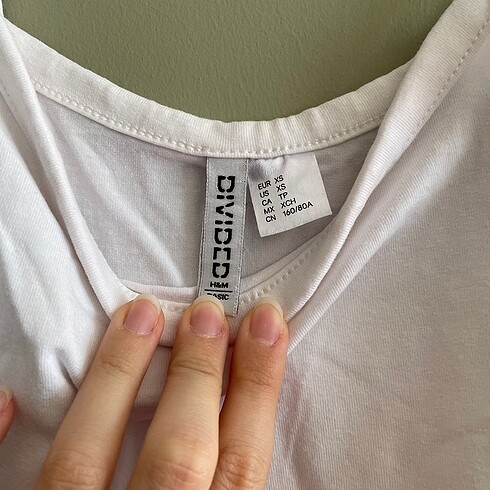 xs Beden beyaz Renk H&m 0 pamuklu askılı üst tshirt