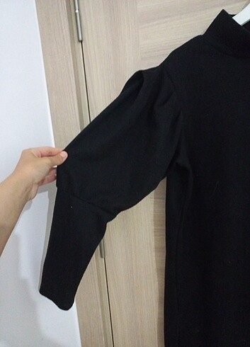 xl Beden Siyah Balon kol tunik
