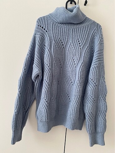 Koton Mavi Oversize Örme Kazak