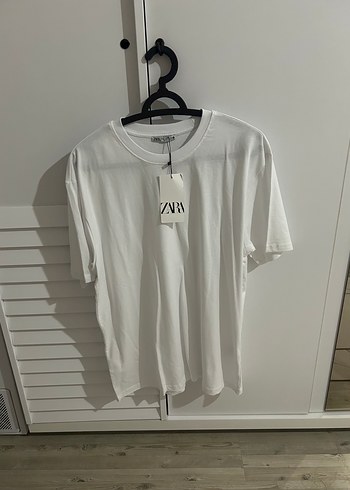 Zara Zara Beyaz Pamuklu Salaş Tişört
