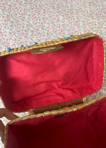 Zara marka Renkli Nakışlı Boncuklu Örgü Kadın Çanta - Görsel 8