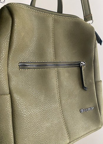 Taymir Kadın Haki Deri Sırt Çantası - Görsel 5