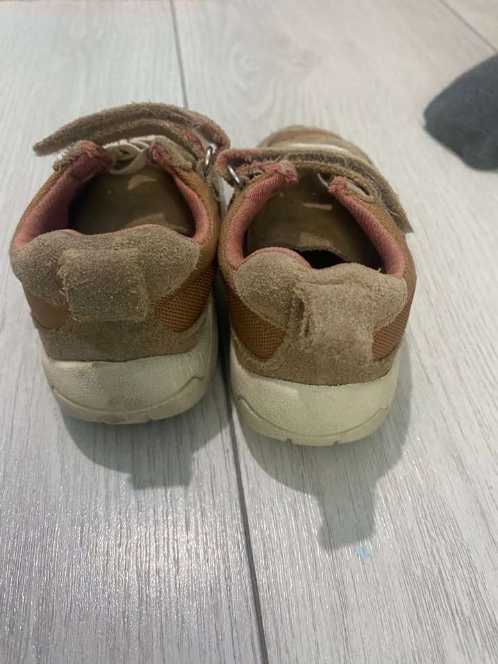 UnisexÇocuk Kahverengi Cırt Cırtlı Spor Ayakkabı - Görsel 3