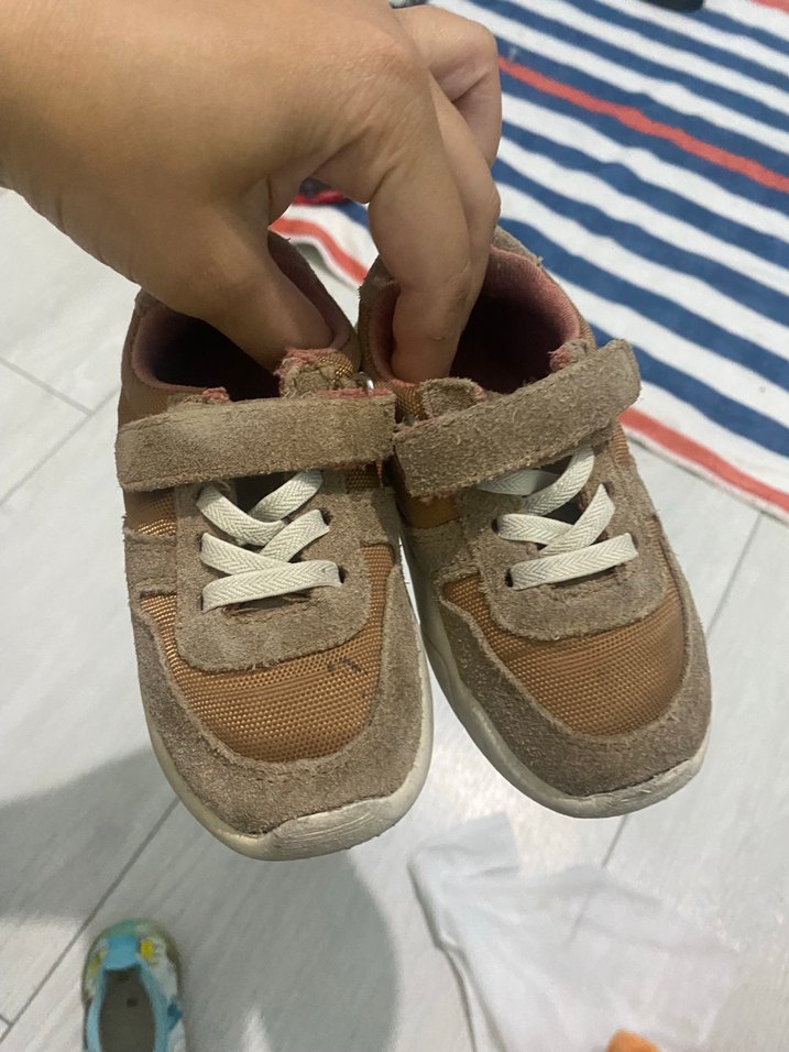 UnisexÇocuk Kahverengi Cırt Cırtlı Spor Ayakkabı - Görsel 5