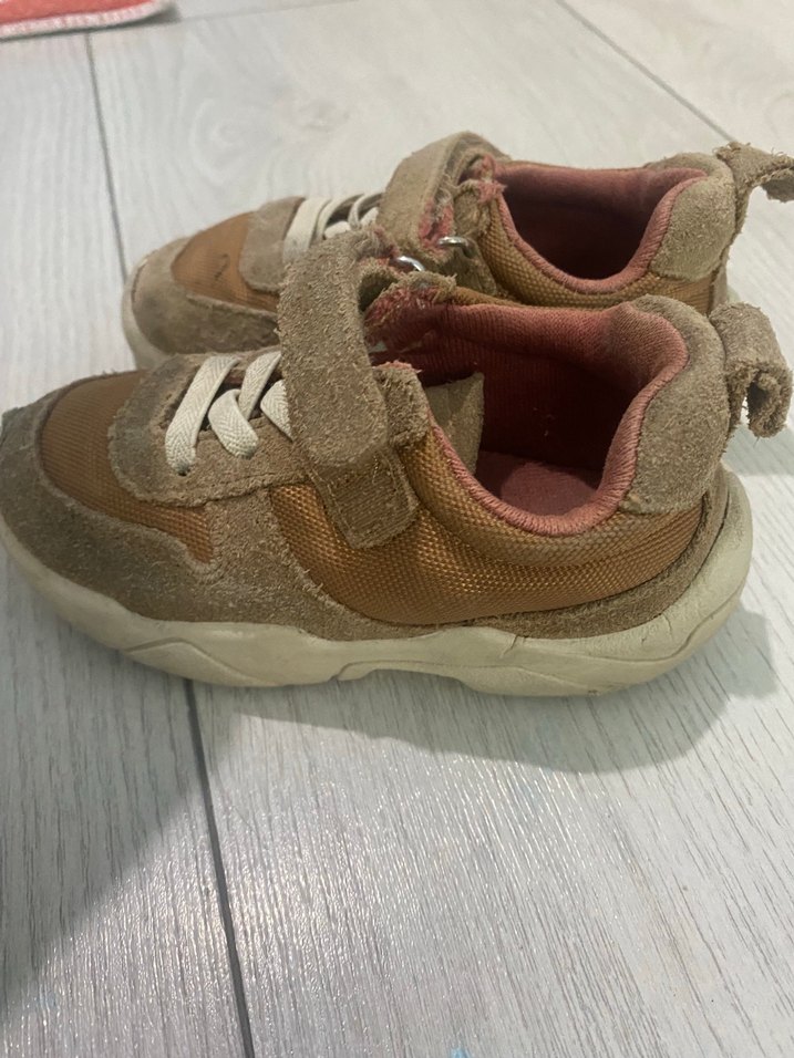 UnisexÇocuk Kahverengi Cırt Cırtlı Spor Ayakkabı - Görsel 2