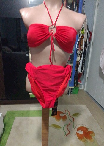 Penti Kırmızı İnce Askılı bikini