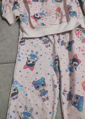Koton Kids Kız Çocuk Pembe Desenli Uzun Kollu Pijama