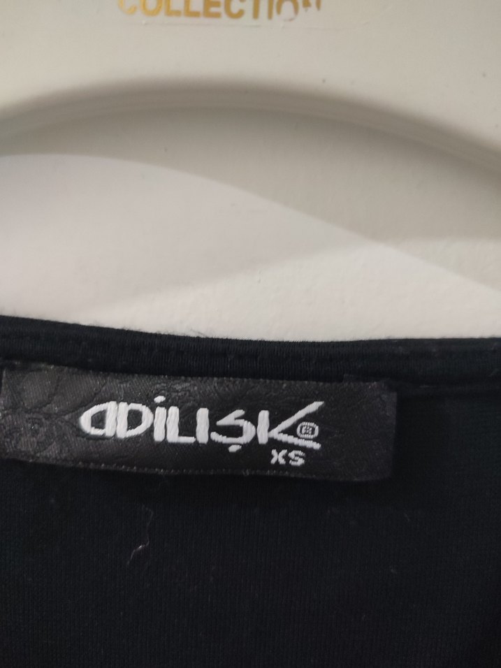 Siyah Keten Midi Kadın Elbise - Görsel 5