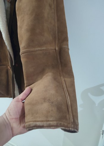 Düğmeli Kahverengi Süet Erkek Ceket - Görsel 3
