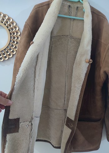 Düğmeli Kahverengi Süet Erkek Ceket - Görsel 4