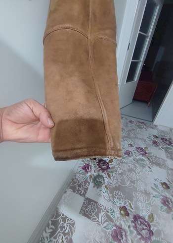 Düğmeli Kahverengi Süet Erkek Ceket - Görsel 9