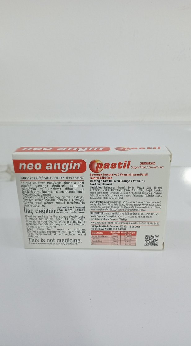 Neo Angin Portakal & C Vitamini Pastil 24'lü - Görsel 2
