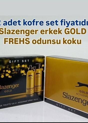Slazenger Slazenger erkek GOLD FREHS odunsu koku 2 adet kofre set deodoran