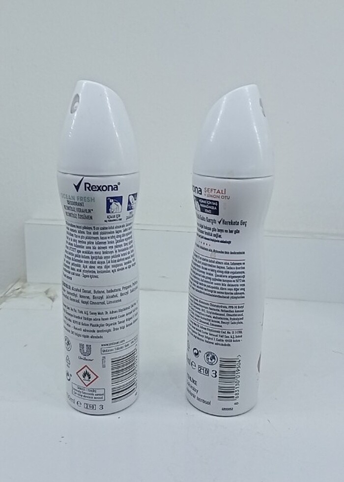 REXONA 150 ML 2 Lİ DEODORANT ( OCEAN , SEFTALİ ) . - Görsel 2