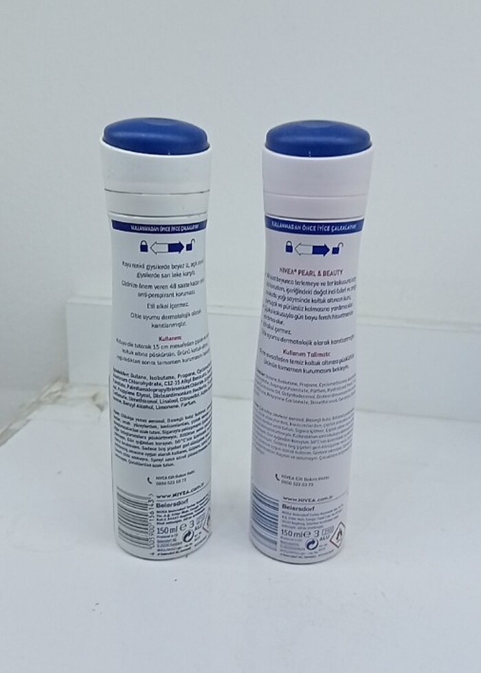 NİVEA 150 ML DEODORANT 2 Lİ SERİ (BLACKBWHİTE ,İNCİ ÖZÜ) - Görsel 2