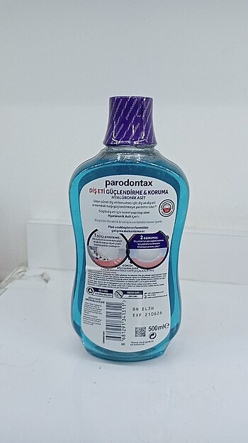 Diğer Parodontax HYALÜRONİK asit ağız bakım suyu 