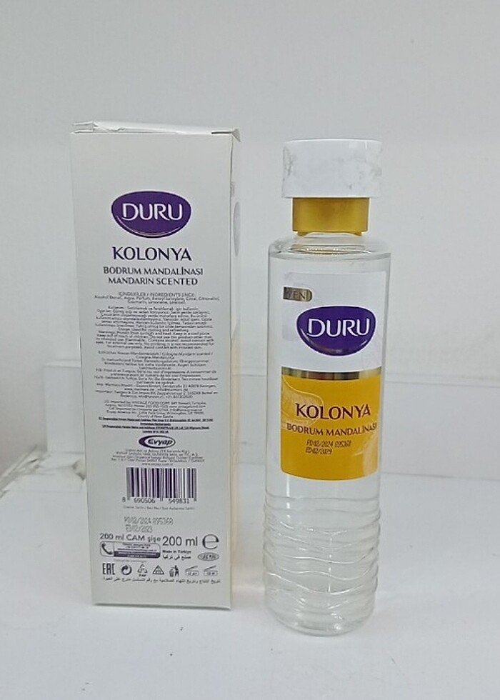 DURU CAM ŞİŞE BODRUM MANDALİNA KOLONYA 200ML - Görsel 2