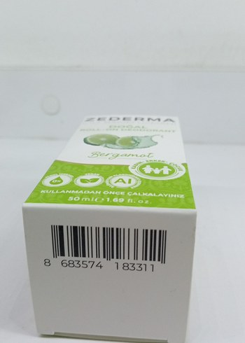 Beden Zederma Bergamot Erkek Roll-On Deodorant 50 ml