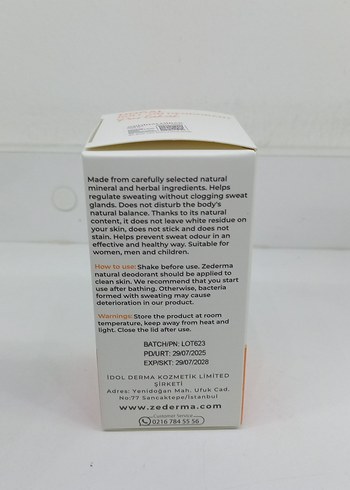 Hobby Life Zederma Portakal Roll-On Erkek Deodorant 50 ml