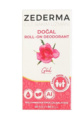Zederma Doğal Gül Roll-On Deodorant 50 ml