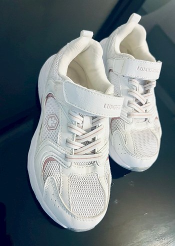 32-Kız Çocuk Beyaz yapışkanlı  Sneakers - Görsel 4