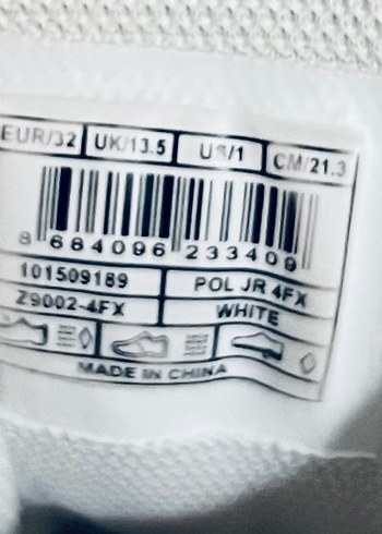 32-Kız Çocuk Beyaz yapışkanlı  Sneakers - Görsel 8