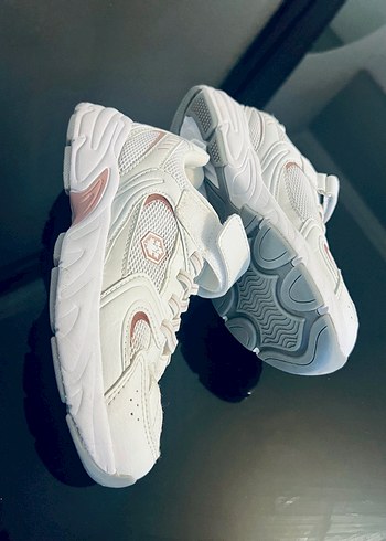 32-Kız Çocuk Beyaz yapışkanlı  Sneakers - Görsel 6