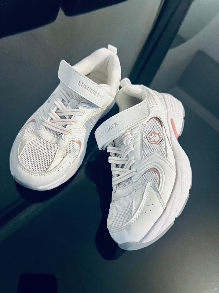 32-Kız Çocuk Beyaz yapışkanlı  Sneakers - Görsel 3