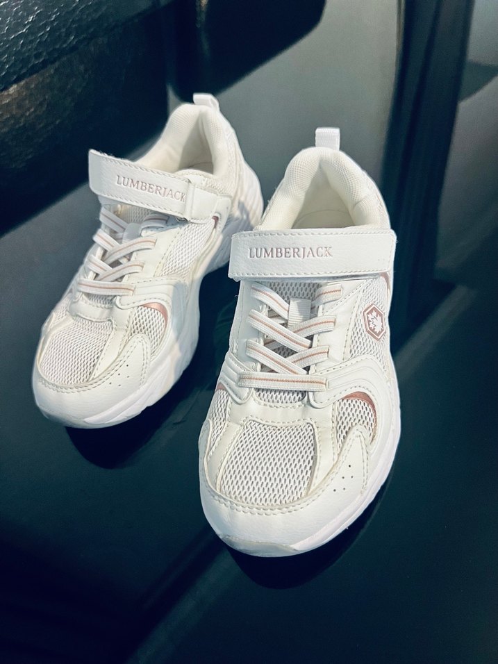 32-Kız Çocuk Beyaz yapışkanlı  Sneakers - Görsel 2