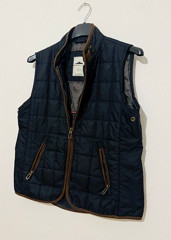 L-Dik Yaka Fermuarlı Kahverengi Yelek - Görsel 2