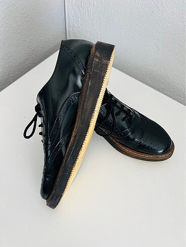 38 Beden siyah Renk 38 OXFORD RAHAT KALIP KALIN TABAN SNEAKER