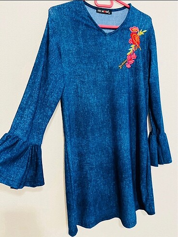 38 Beden M-38/40 TEK MODA NAKIŞLI ESNEK BLUZ