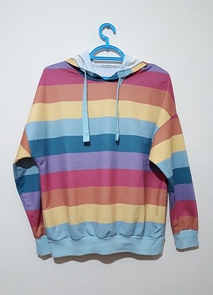 Rainbow kapüşonlu sweatshirt ????
