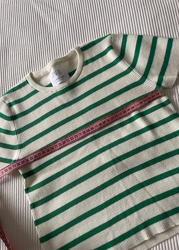 Çizgili Açık Yeşil Çocuk Üst - Görsel 3