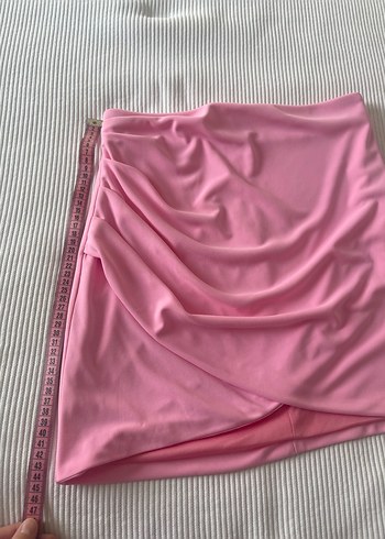 Pembe Pilili Kadın Mini Etek - Görsel 3