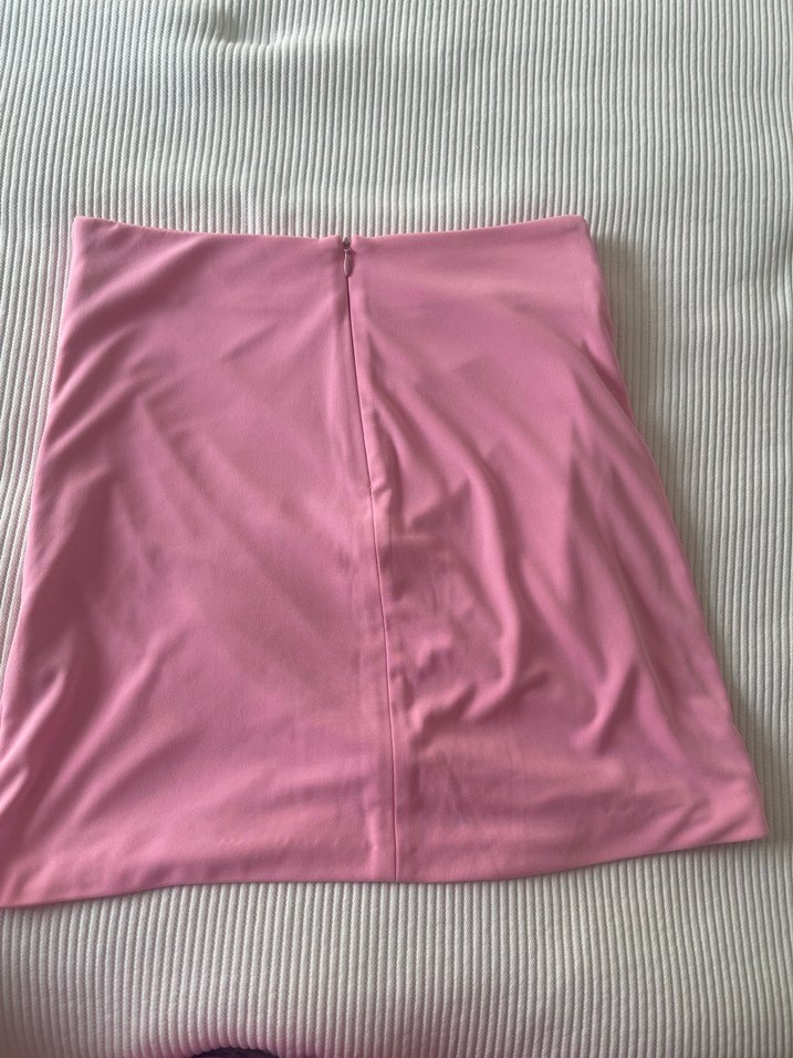 Pembe Pilili Kadın Mini Etek - Görsel 2