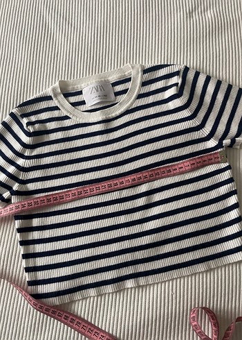 Çizgili Beyaz lacivert Çocuk Atlet - Görsel 5