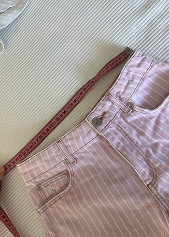 Zara çizgili şort - Görsel 6