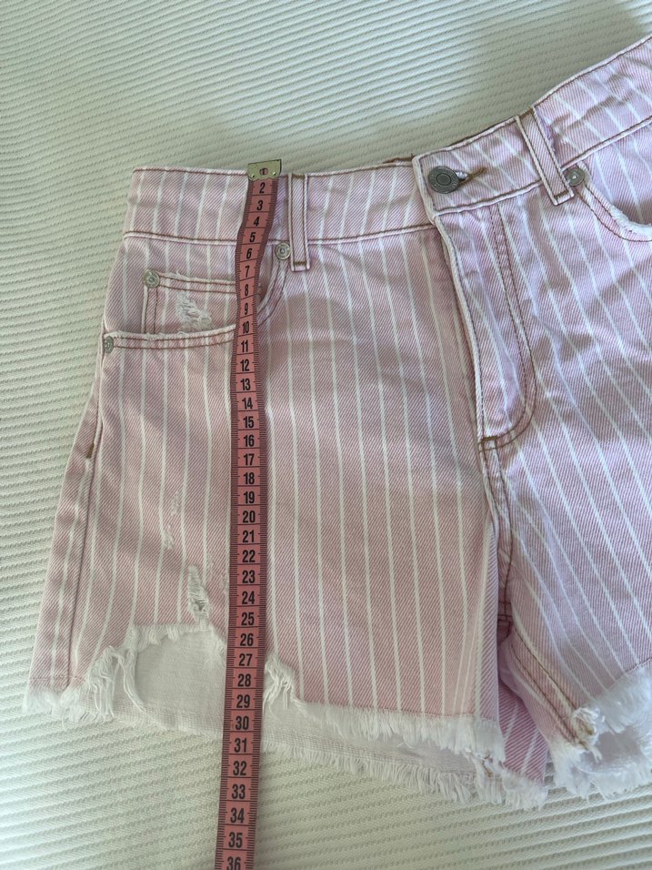 Zara çizgili şort - Görsel 5